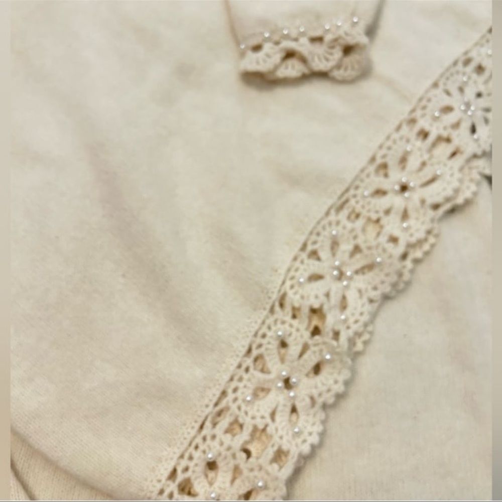 Vintage Christina Women’s Lambswool Angora Beaded Sweater Skirt Set Large - Picture 5 of 9